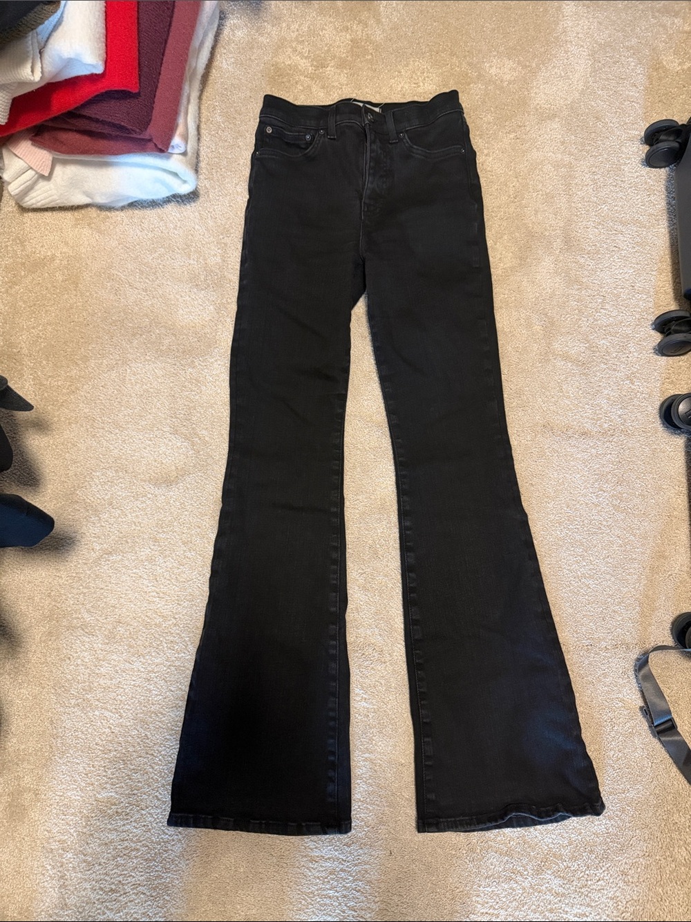 Madewell Black High-Rise Flare Jeans